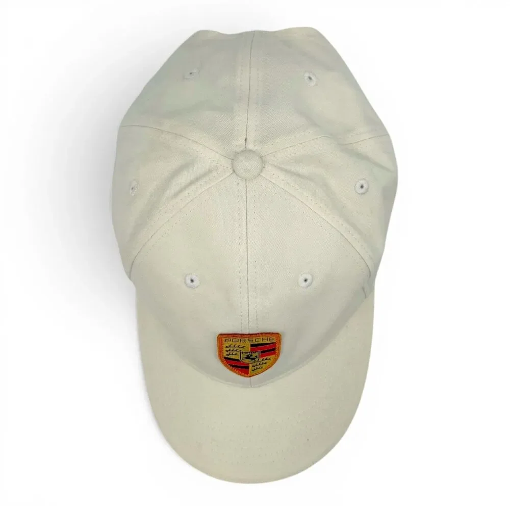NWT Porsche Crest Adjustable Essential Baseball Cap Cream